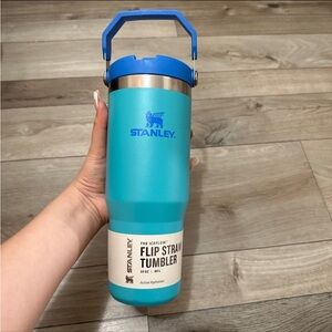 Stanley Aquamarine 30 oz flip straw tumbler